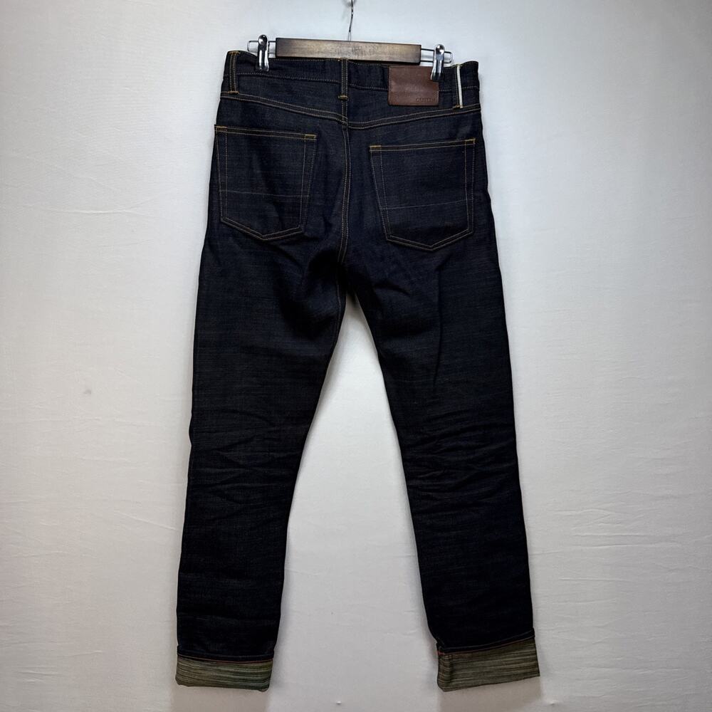 Gustin #541 The Rainbow Selvedge Slim Denim Jeans Size 32 Button Fly Dark Wash - Picture 6 of 9